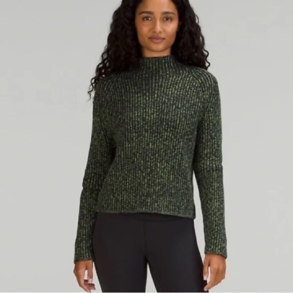 Lululemon Cotton-Cashmere Blend Mock Neck Sweater